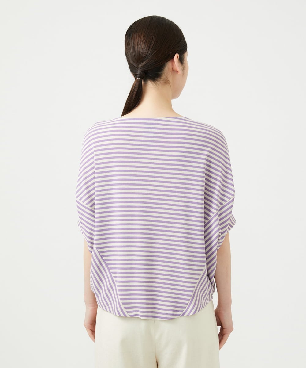 GBKGE02270 Sybilla(シビラ) ボーダードルマンカットソー パープル