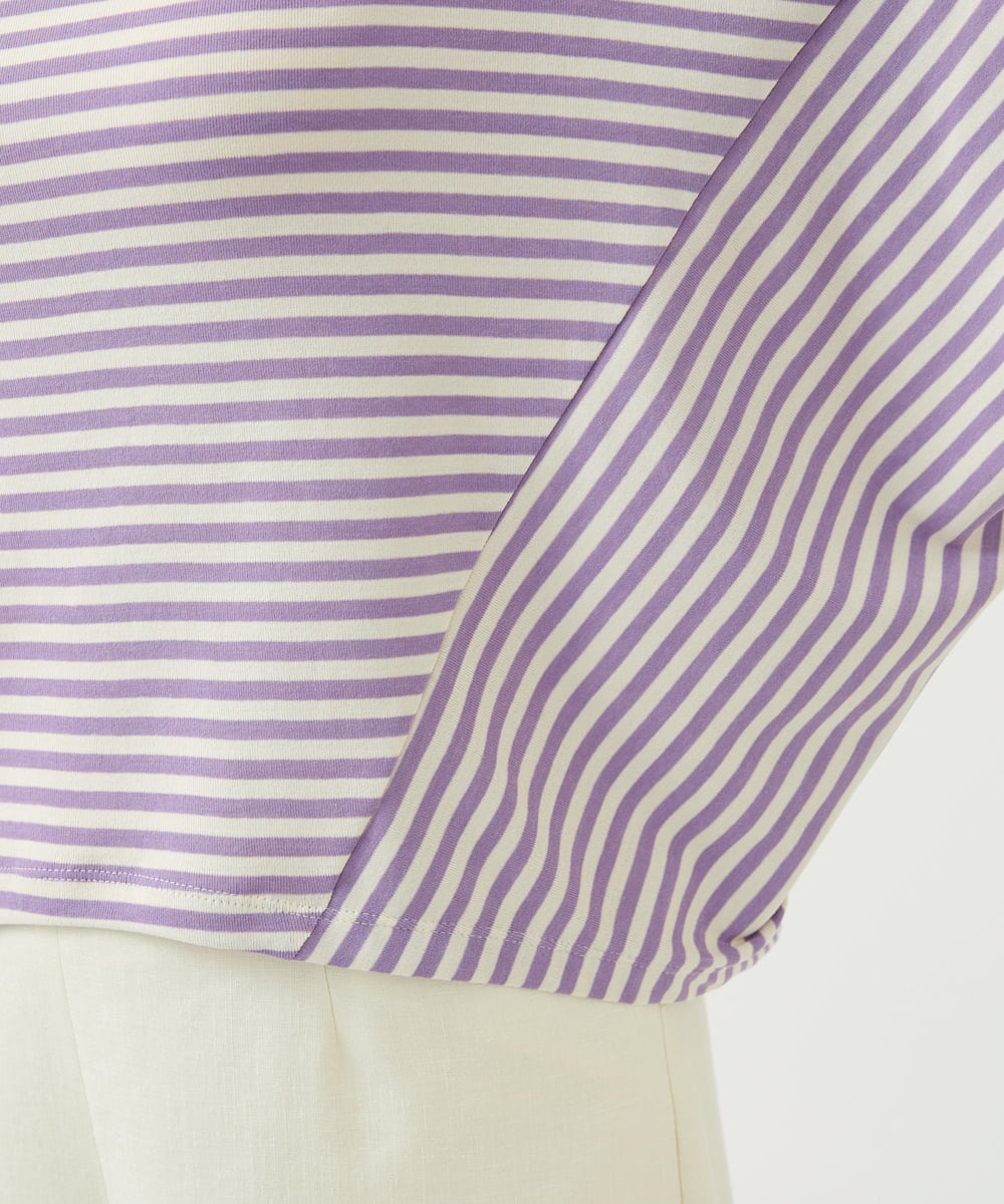 GBKGE02270 Sybilla(シビラ) ボーダードルマンカットソー パープル