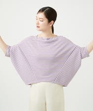 GBKGE02270 Sybilla(シビラ) ボーダードルマンカットソー パープル