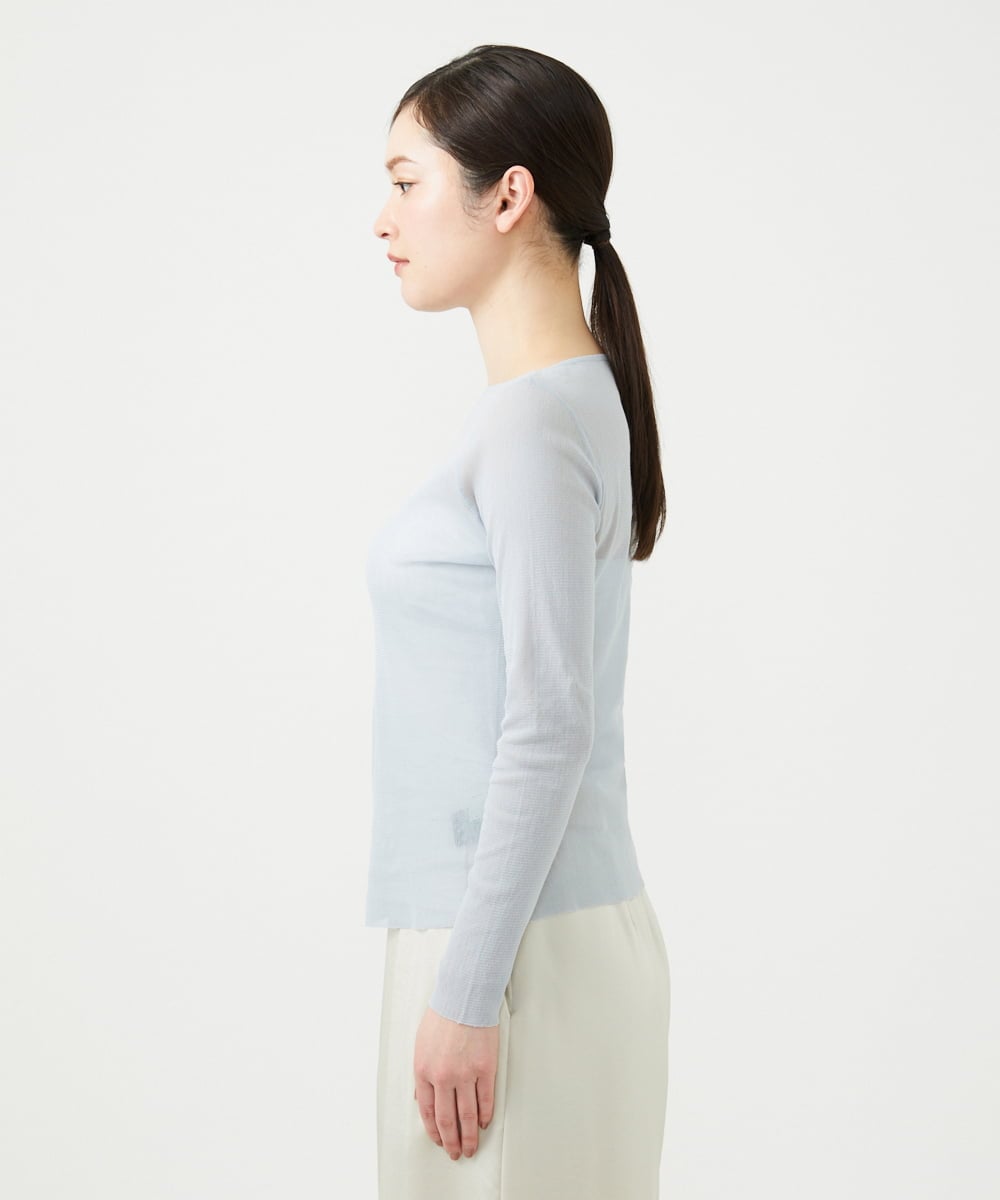 GBKGF01200 Sybilla(シビラ) コットンチュールカットソー ライトブルー