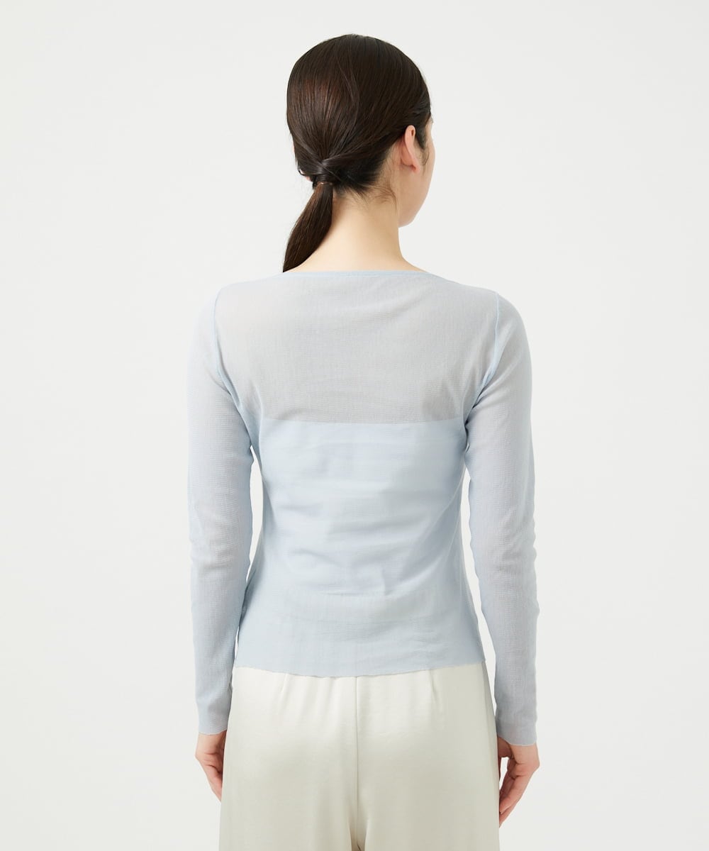 GBKGF01200 Sybilla(シビラ) コットンチュールカットソー ライトブルー