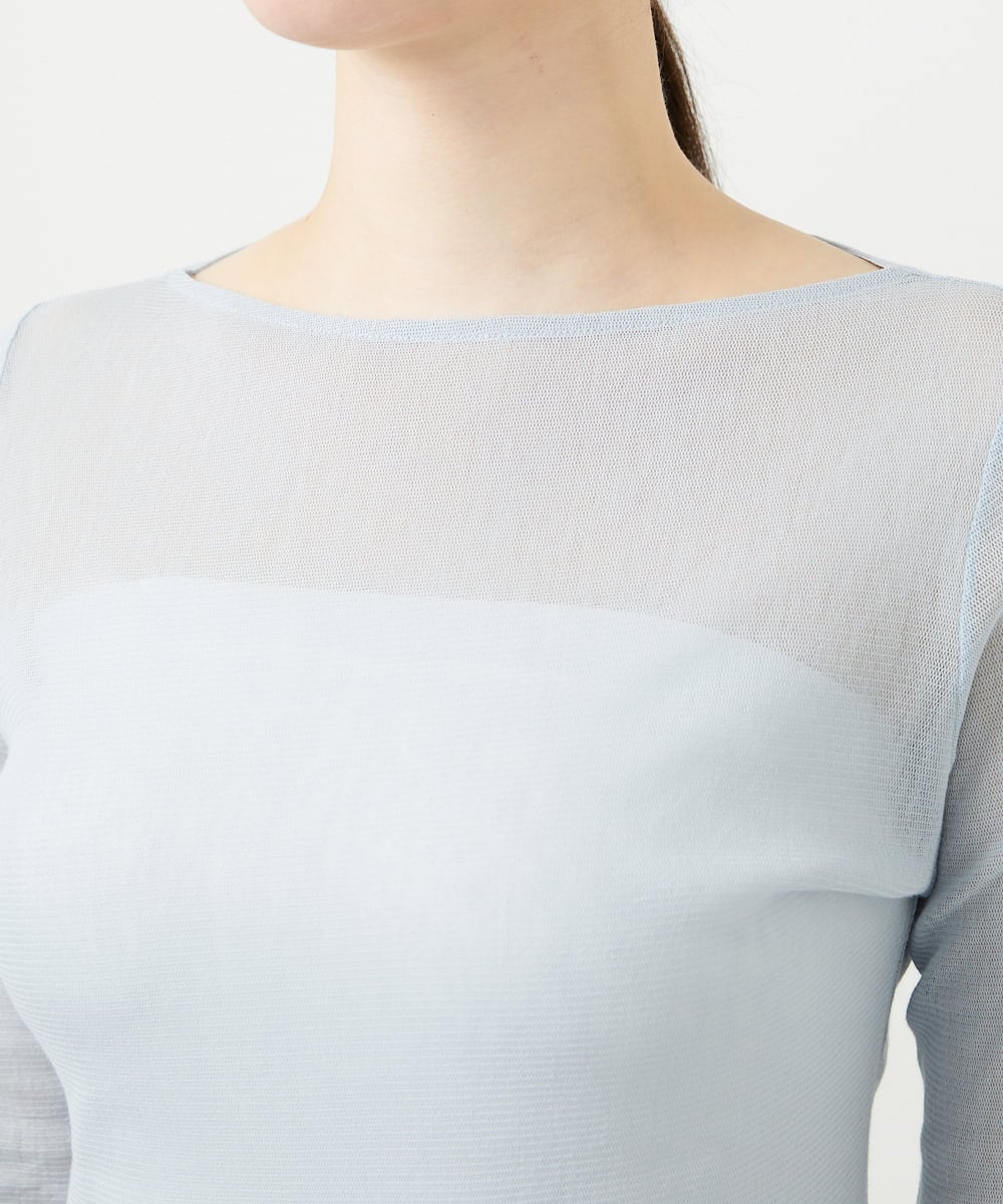 GBKGF01200 Sybilla(シビラ) コットンチュールカットソー ライトブルー