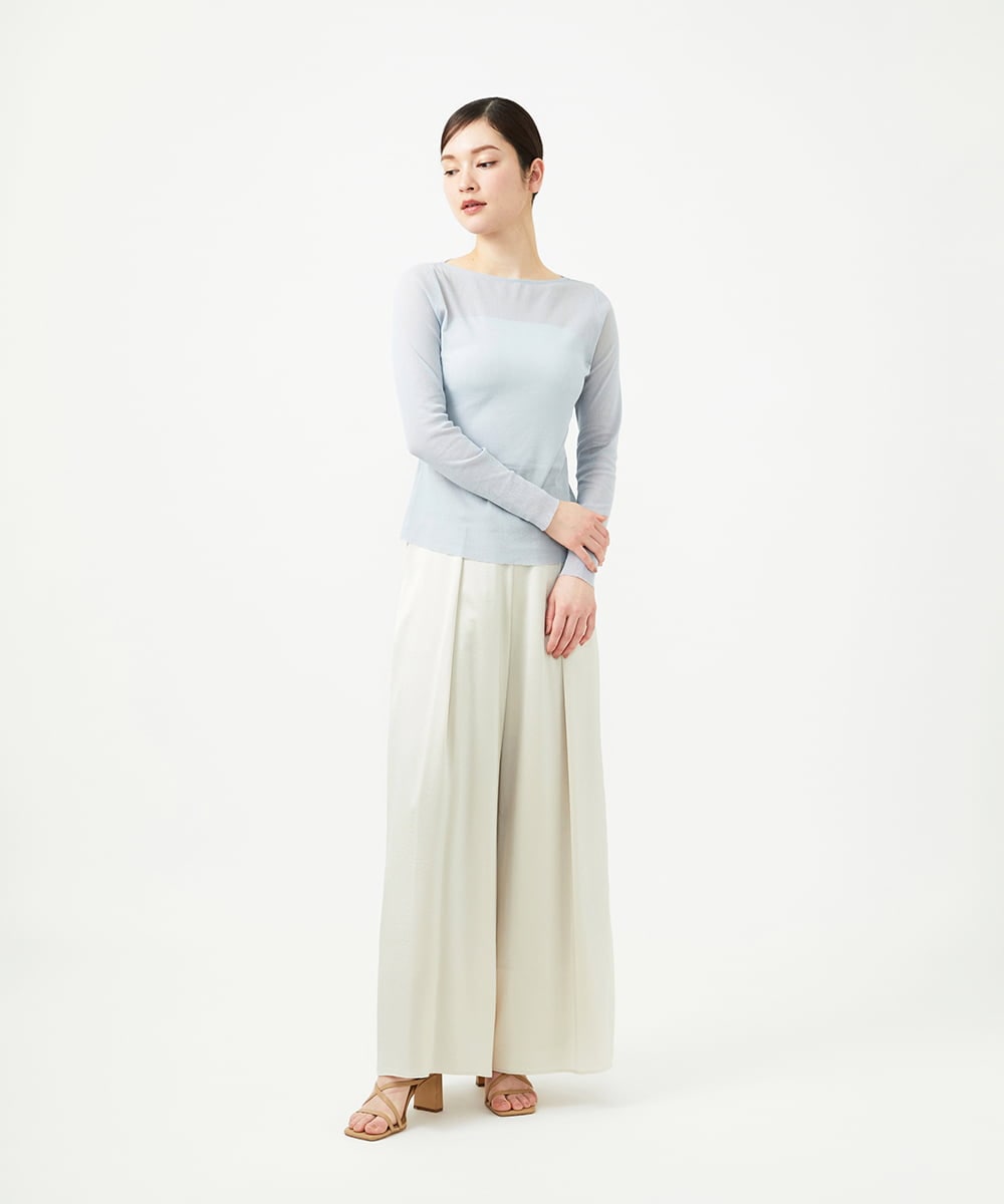 GBKGF01200 Sybilla(シビラ) コットンチュールカットソー ライトブルー