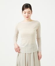 GBKGF01200 Sybilla(シビラ) コットンチュールカットソー ライトベージュ