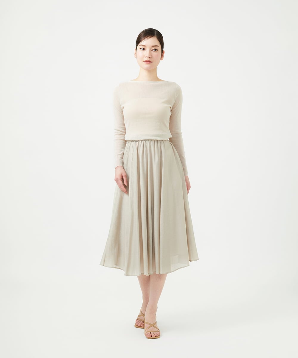 GBKGF01200 Sybilla(シビラ) コットンチュールカットソー ライトベージュ