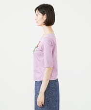 GBKGF02300 Sybilla(シビラ) キューブローズ刺繍カットソー ラベンダー