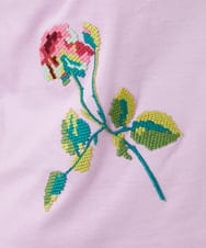 GBKGF02300 Sybilla(シビラ) キューブローズ刺繍カットソー ラベンダー
