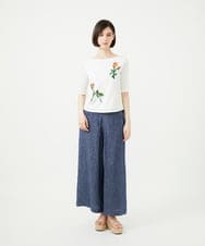 GBKGF02300 Sybilla(シビラ) キューブローズ刺繍カットソー ホワイト