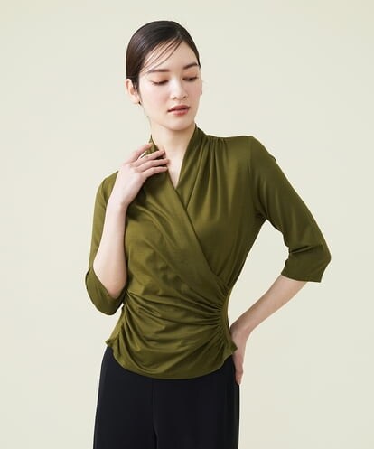 GBKGS63180 Sybilla リヨセル天竺カシュクールカットソー