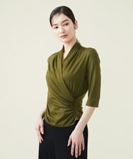 GBKGS63180 Sybilla(シビラ) リヨセル天竺カシュクールカットソー カーキ