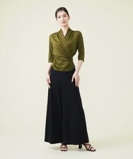 GBKGS63180 Sybilla(シビラ) リヨセル天竺カシュクールカットソー カーキ