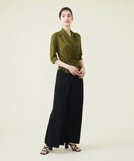 GBKGS63180 Sybilla(シビラ) リヨセル天竺カシュクールカットソー カーキ