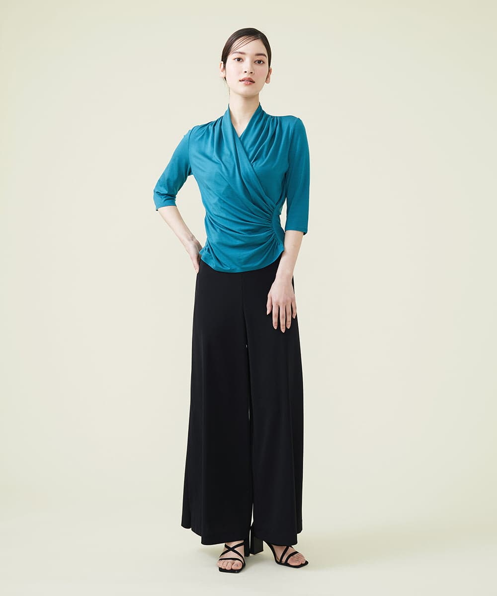GBKGS63180 Sybilla(シビラ) リヨセル天竺カシュクールカットソー ブルー