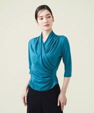 GBKGS63180 Sybilla(シビラ) リヨセル天竺カシュクールカットソー ブルー