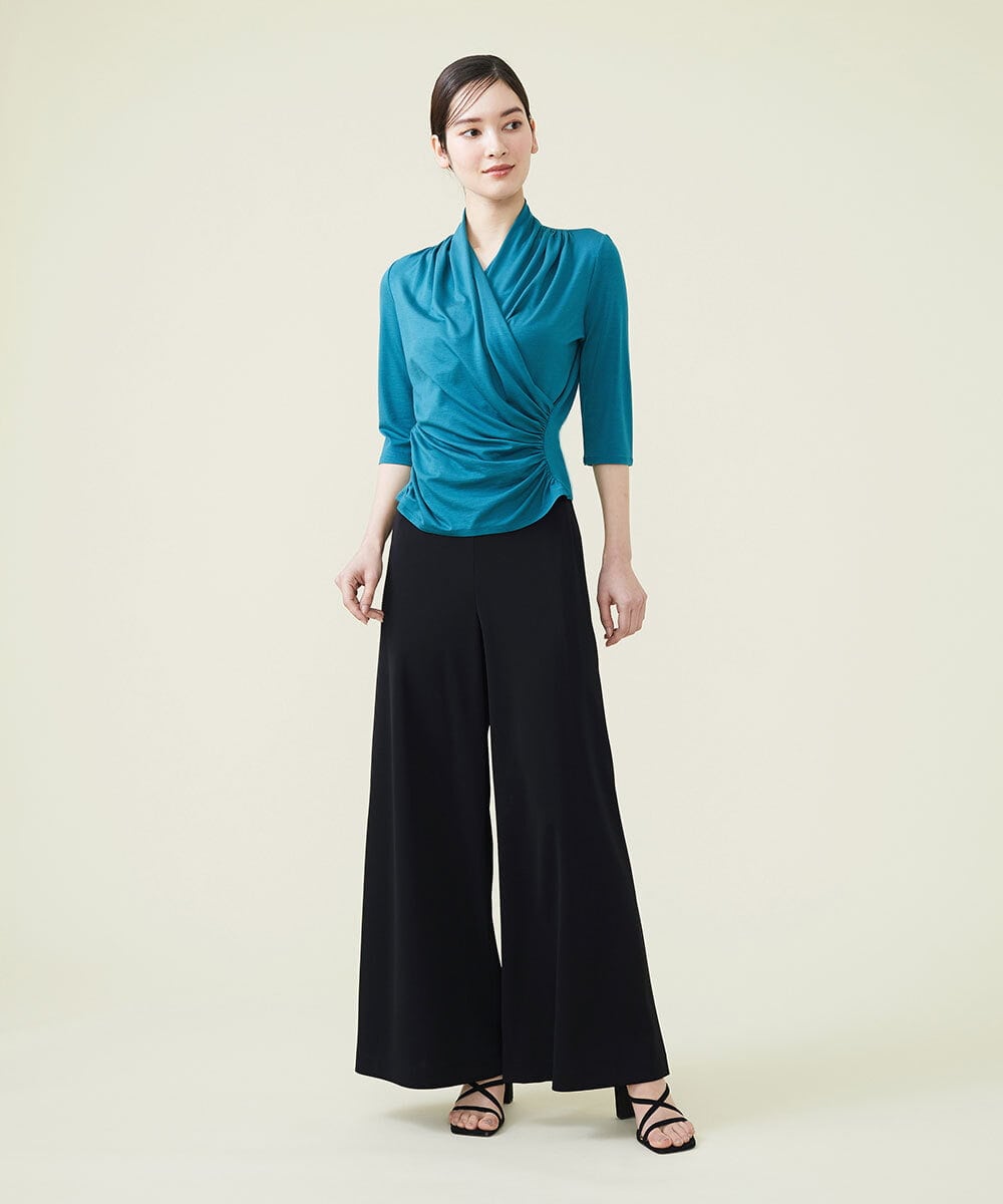 GBKGS63180 Sybilla(シビラ) リヨセル天竺カシュクールカットソー ブルー