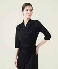 GBKGS63180 Sybilla(シビラ) リヨセル天竺カシュクールカットソー ブラック