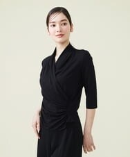 GBKGS63180 Sybilla(シビラ) リヨセル天竺カシュクールカットソー ブラック