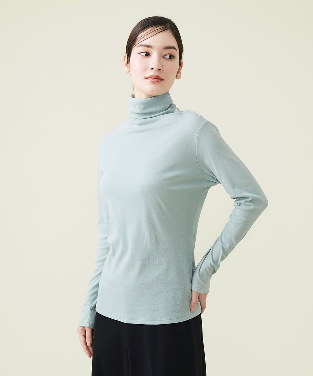 GBKGS68150 Sybilla(シビラ) ガーゼフライスハイネックカットソー ブルー