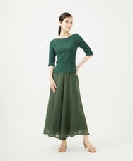 GBKHB42230 Sybilla(シビラ) シャーリングボートネックカットソー グリーン
