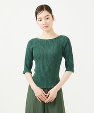 GBKHB42230 Sybilla(シビラ) シャーリングボートネックカットソー グリーン