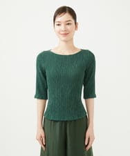 GBKHB42230 Sybilla(シビラ) シャーリングボートネックカットソー グリーン