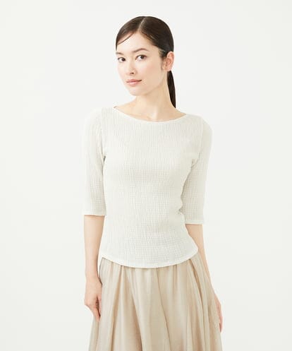 GBKHB42230 Sybilla シャーリングボートネックカットソー