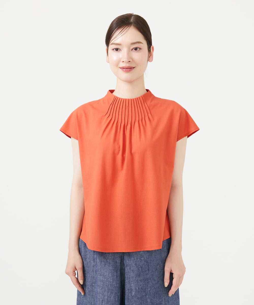 GBKHD02250 Sybilla(シビラ) ピンタックカラーカットソー オレンジ