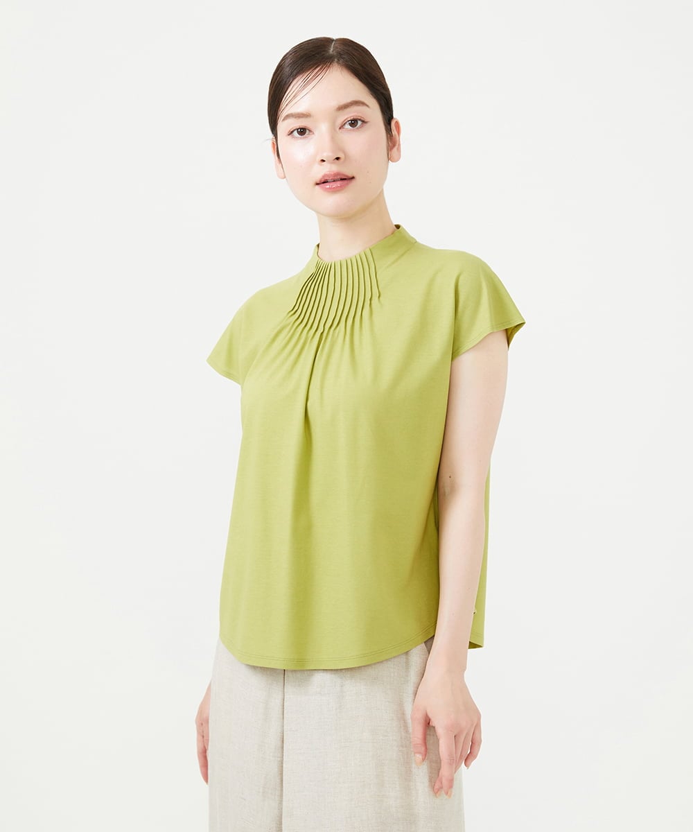 GBKHD02250 Sybilla(シビラ) ピンタックカラーカットソー グリーン