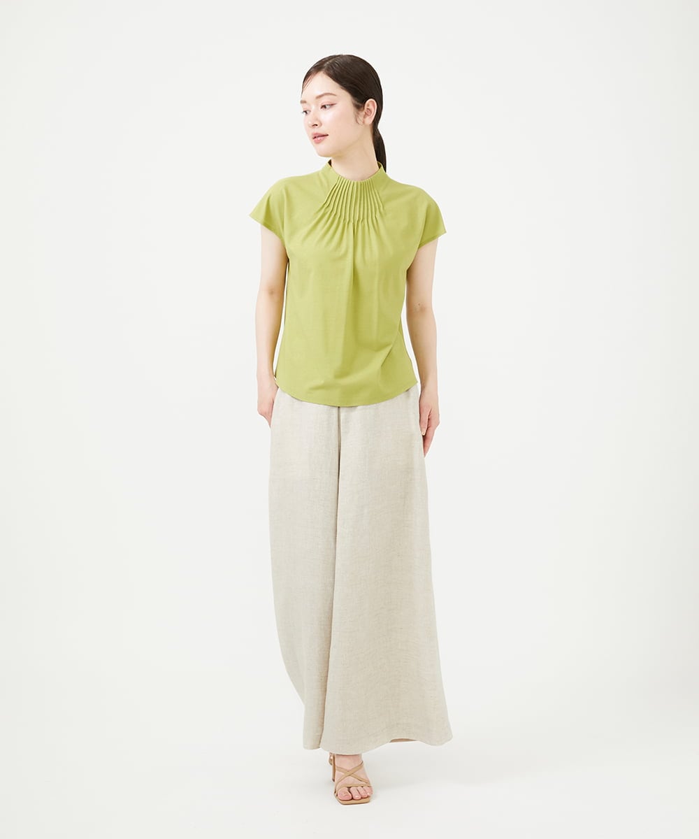 GBKHD02250 Sybilla(シビラ) ピンタックカラーカットソー グリーン