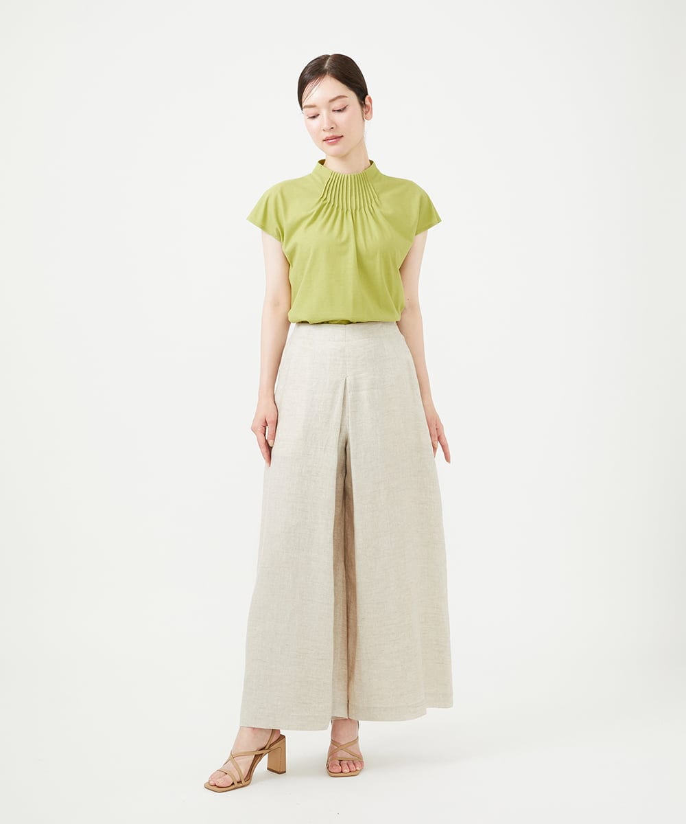 GBKHD02250 Sybilla(シビラ) ピンタックカラーカットソー グリーン