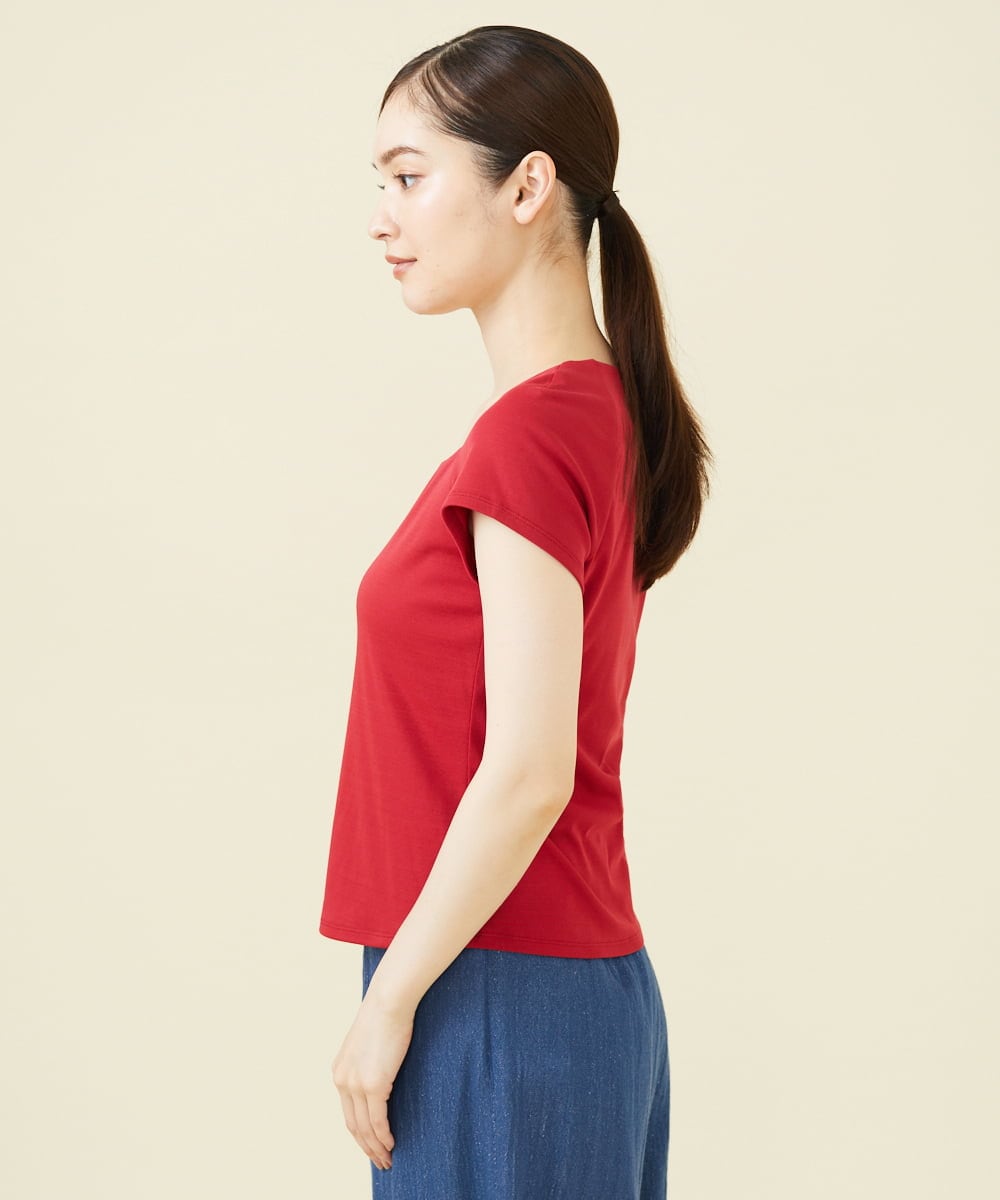 GBKHV39230 Sybilla(シビラ) トラペーズネックカットソー レッド
