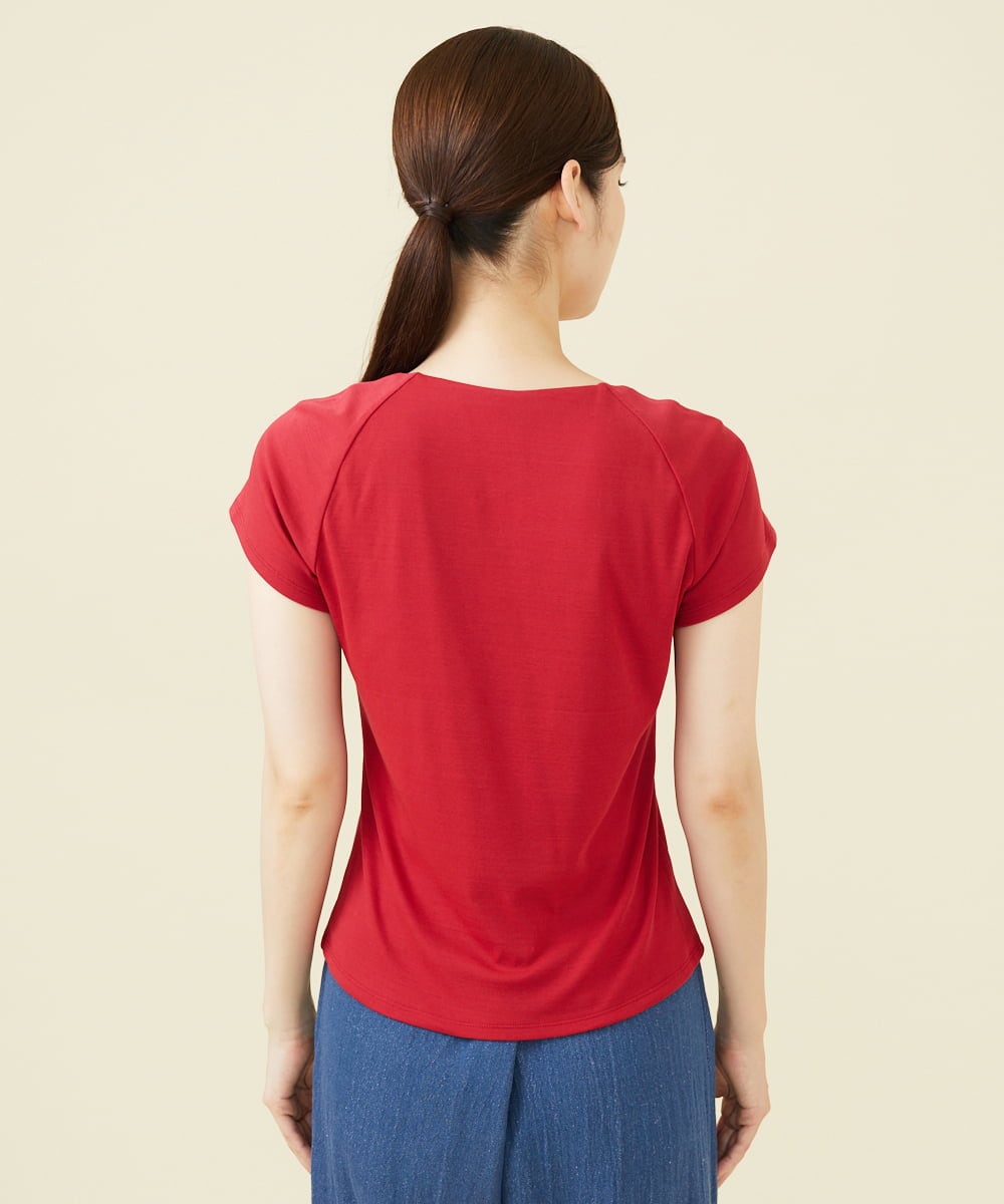 GBKHV39230 Sybilla(シビラ) トラペーズネックカットソー レッド