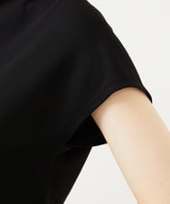 GBKJB01270 Sybilla(シビラ) Vネック梨地カットソー ブラック