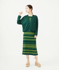 GBKJB01330 Sybilla(シビラ) ジップアップリネンカーディガン グリーン