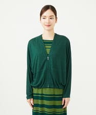 GBKJB01330 Sybilla(シビラ) ジップアップリネンカーディガン グリーン