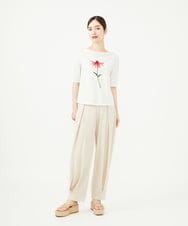 GBKJB03270 Sybilla(シビラ) フラワーアップリケカットソー ホワイト