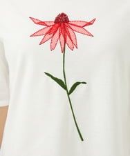 GBKJB03270 Sybilla(シビラ) フラワーアップリケカットソー ホワイト
