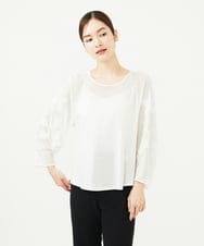 GBKJB05400 Sybilla(シビラ) フラワーチュールスリーブカットソー ホワイト