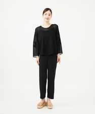 GBKJB05400 Sybilla(シビラ) フラワーチュールスリーブカットソー ブラック
