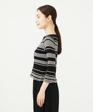 GBKJB06230 Sybilla(シビラ) ボーダージャカードカットソー ブラック