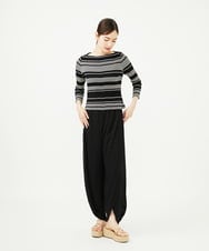 GBKJB06230 Sybilla(シビラ) ボーダージャカードカットソー ブラック