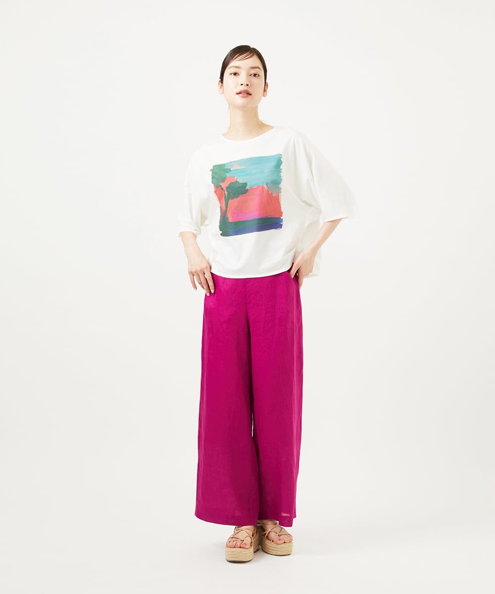 GBKJB08200 Sybilla(シビラ) アートプリントTシャツ ホワイト