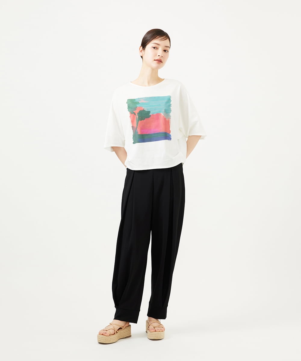 GBKJB08200 Sybilla(シビラ) アートプリントTシャツ ホワイト