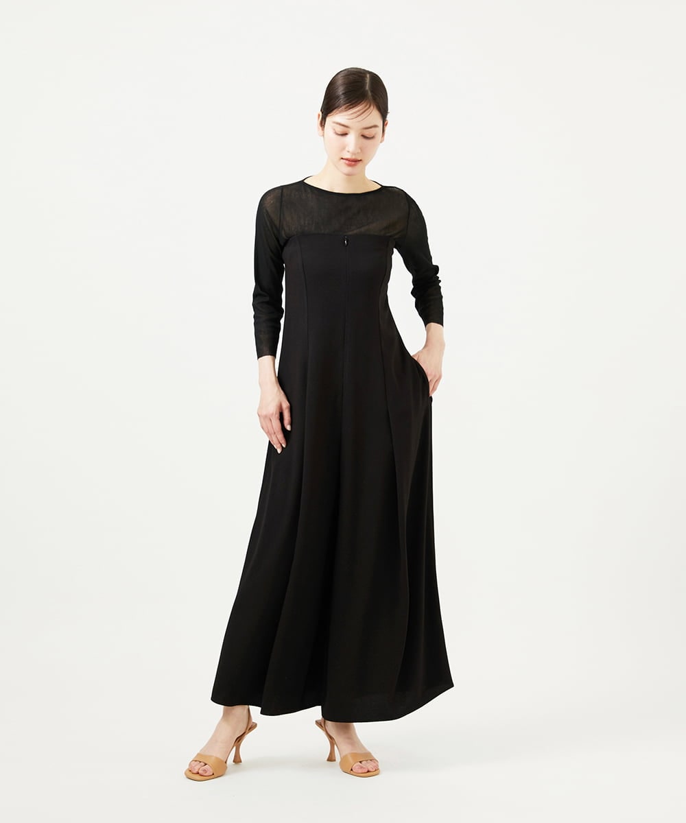 GBKJC07200 Sybilla(シビラ) コットンチュールカットソー ブラック