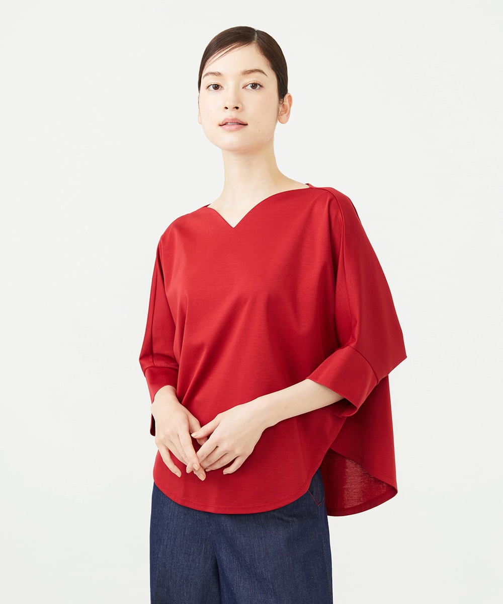 GBKJE35230 Sybilla(シビラ) ハートネックポンチカットソー レッド