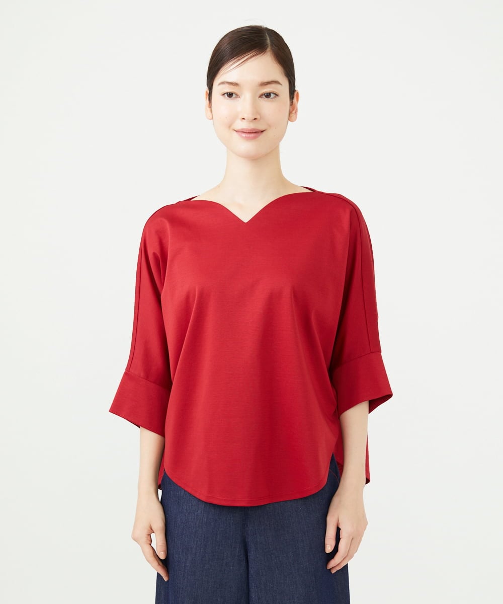 GBKJE35230 Sybilla(シビラ) ハートネックポンチカットソー レッド