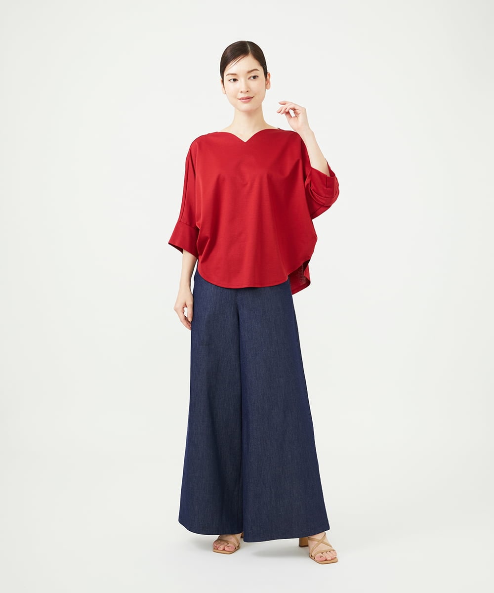 GBKJE35230 Sybilla(シビラ) ハートネックポンチカットソー レッド