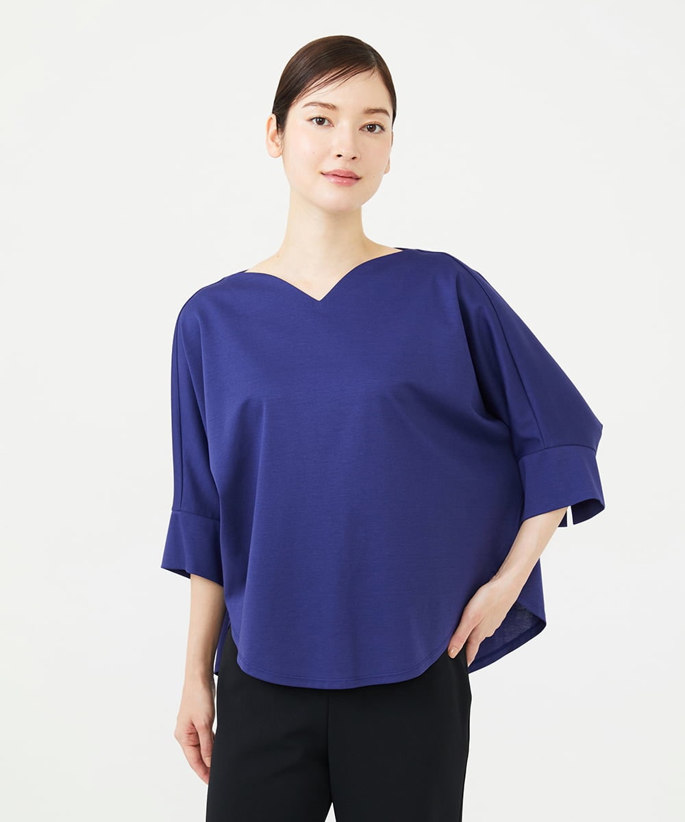 GBKJE35230 Sybilla(シビラ) ハートネックポンチカットソー ブルー