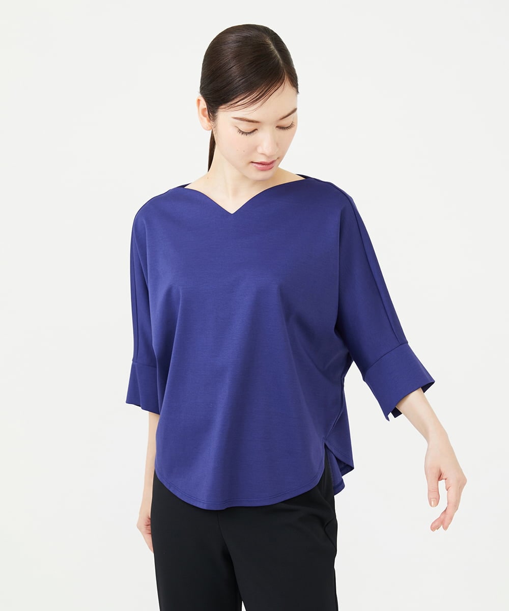 GBKJE35230 Sybilla(シビラ) ハートネックポンチカットソー ブルー