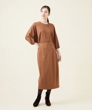 GBKJU67330 Sybilla(シビラ) 配色ステッチポンチカットソー キャメル